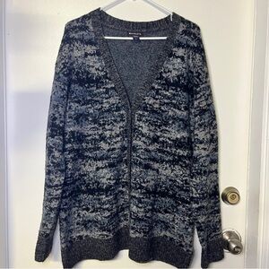 ATHLETA Westlake Merino Wool Knit Textured Cardigan Sweater Camo Nordic Chunky